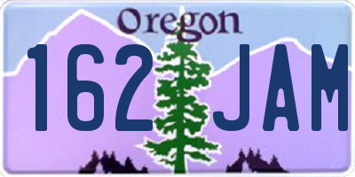 OR license plate 162JAM