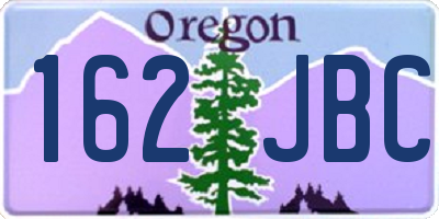 OR license plate 162JBC