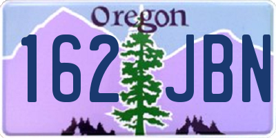 OR license plate 162JBN