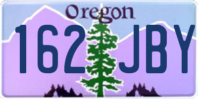 OR license plate 162JBY