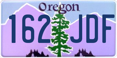 OR license plate 162JDF
