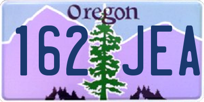 OR license plate 162JEA