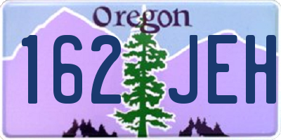 OR license plate 162JEH