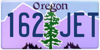 OR license plate 162JET