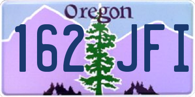 OR license plate 162JFI