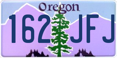 OR license plate 162JFJ