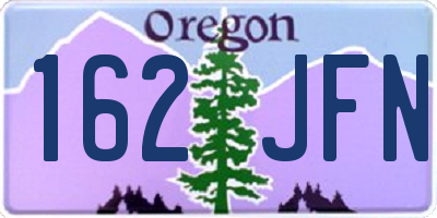 OR license plate 162JFN