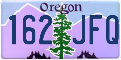 OR license plate 162JFQ