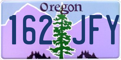 OR license plate 162JFY