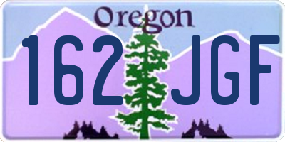 OR license plate 162JGF
