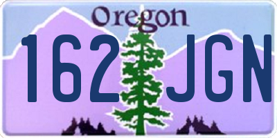 OR license plate 162JGN