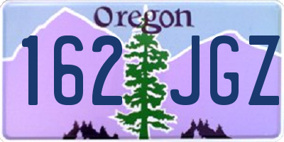 OR license plate 162JGZ