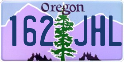 OR license plate 162JHL