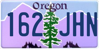OR license plate 162JHN
