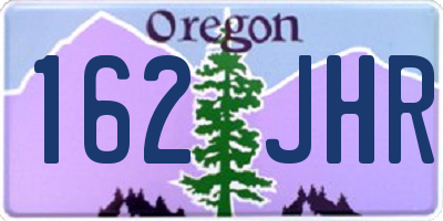 OR license plate 162JHR