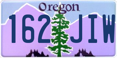 OR license plate 162JIW