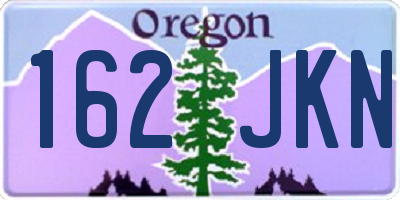 OR license plate 162JKN