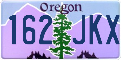 OR license plate 162JKX