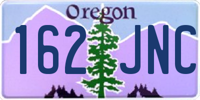 OR license plate 162JNC