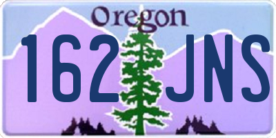 OR license plate 162JNS
