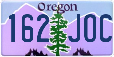 OR license plate 162JOC