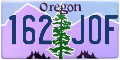 OR license plate 162JOF