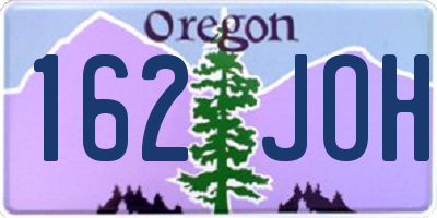 OR license plate 162JOH