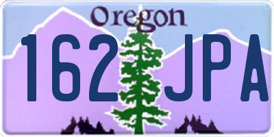 OR license plate 162JPA