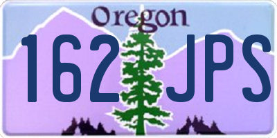 OR license plate 162JPS