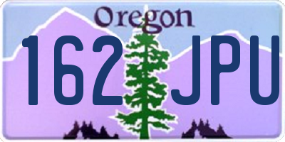 OR license plate 162JPU