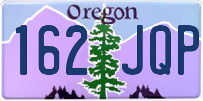 OR license plate 162JQP