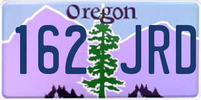 OR license plate 162JRD