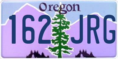 OR license plate 162JRG