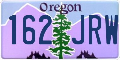 OR license plate 162JRW