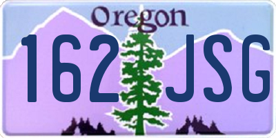 OR license plate 162JSG