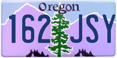 OR license plate 162JSY
