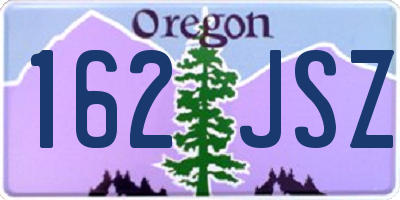 OR license plate 162JSZ