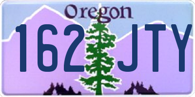 OR license plate 162JTY