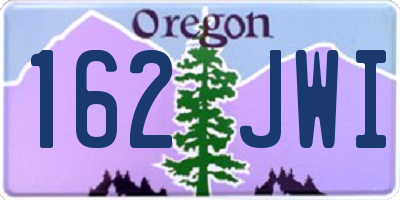 OR license plate 162JWI