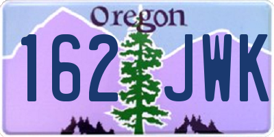 OR license plate 162JWK