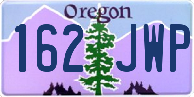 OR license plate 162JWP
