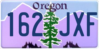 OR license plate 162JXF
