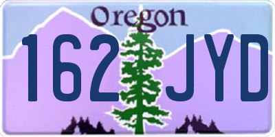 OR license plate 162JYD