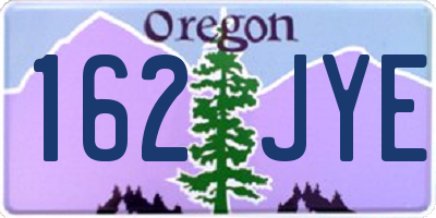 OR license plate 162JYE
