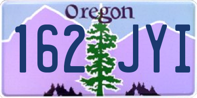 OR license plate 162JYI