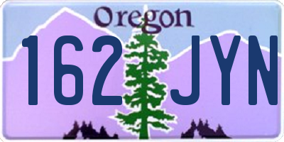 OR license plate 162JYN