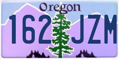 OR license plate 162JZM