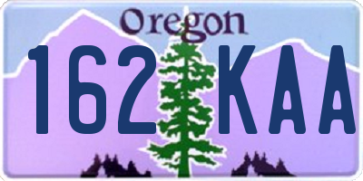 OR license plate 162KAA