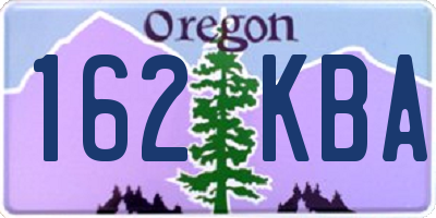 OR license plate 162KBA