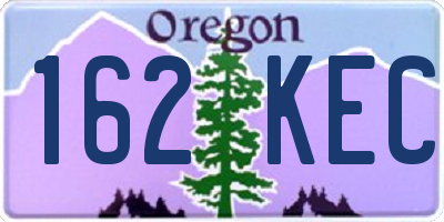 OR license plate 162KEC